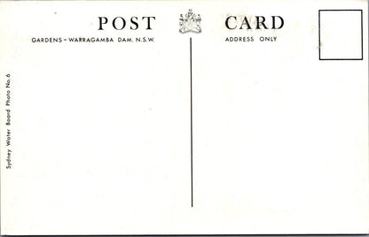Australia Postcard: Gardens Warragamba Dam, Sydney Water Board XT1527