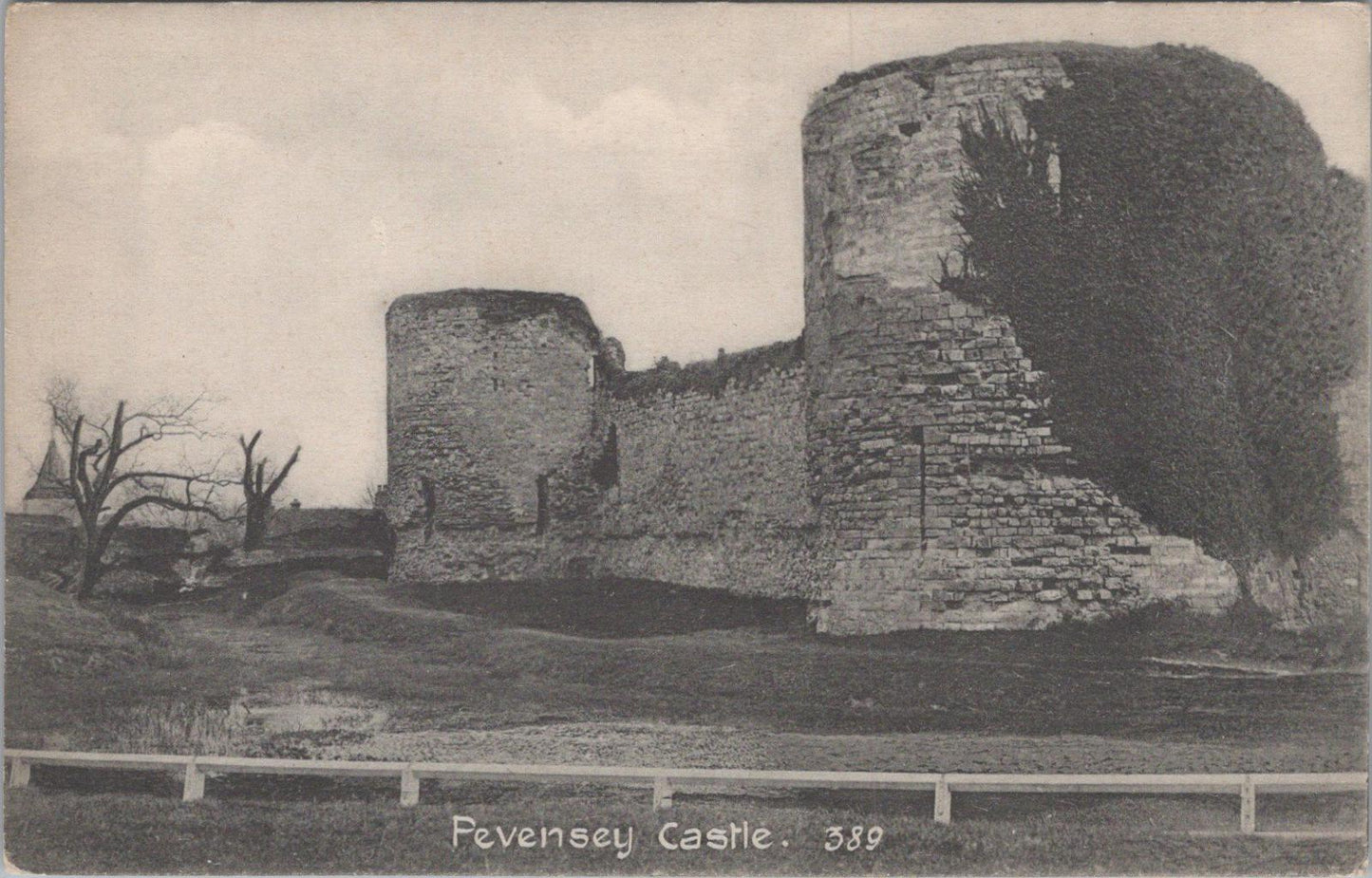 Sussex Postcard: Ruins of Pevensey Castle  XT1543