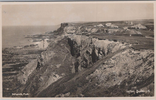 Cornwall Postcard: Rugged Coastline of Upton Cliffs, Bude  XT1552