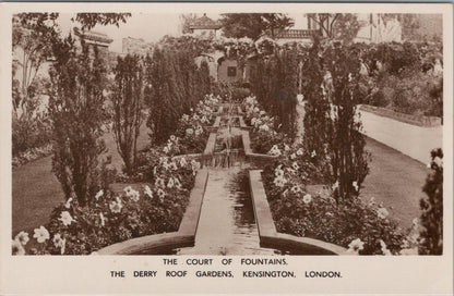 London Postcard: Derry Roof Gardens Court of Fountains Kensington  XT2947