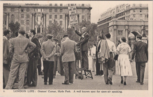 London Postcard: Hyde Park Speakers Corner Orators Crowd  XT2952