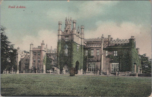 Wiltshire Postcard: Rood Ashton House West Ashton Manor 1900s Litho XT2962