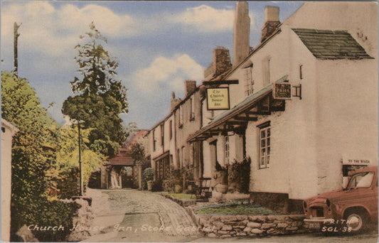 Devon Postcard: Stoke Gabriel Church House Inn 1960s Frith Colour  XT2966
