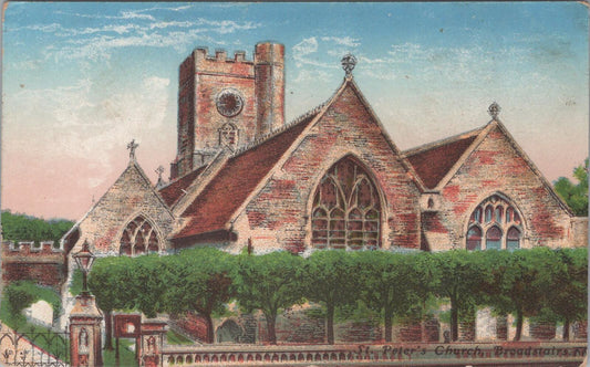 Kent Postcard: Broadstairs St Peter in Thanet 12th Century Tower  XT2969