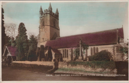 Kent Postcard: Chiddingstone St Mary 15th Century Tower 1930s RPPC XT2971