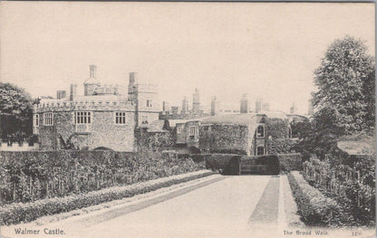 Kent Postcard: Walmer Castle Broad Walk Tudor Device Fortification 1910s  XT2979