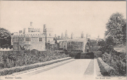 Kent Postcard: Walmer Castle Broad Walk Tudor Device Fortification 1910s  XT2979