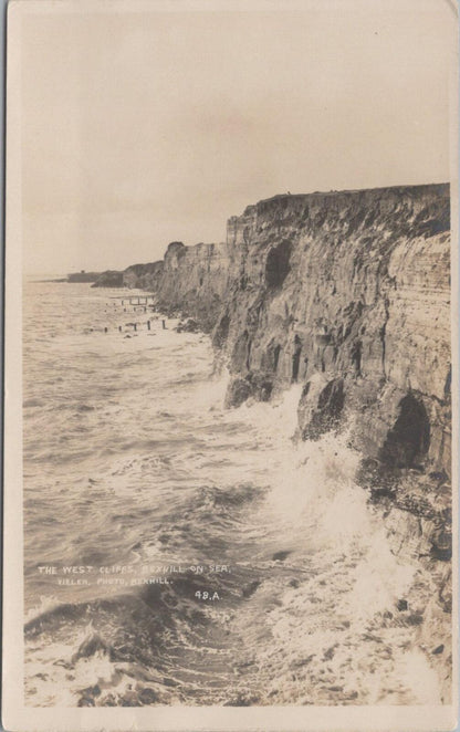 Sussex Postcard: Bexhill on Sea, The West Cliffs, Waves, Coastline   XT2999