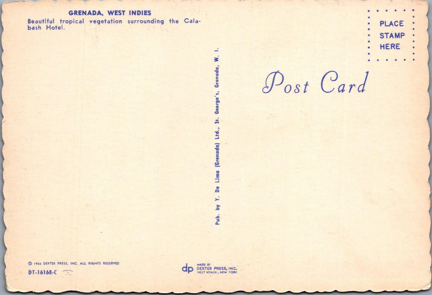 Grenada Postcard: Calabash Hotel Beautiful Tropical Vegetation 1966   XT2739