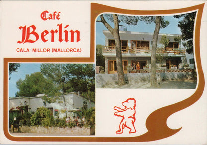 Spain Postcard: Cafe Berlin Cala Millor Mallorca Balearic Islands 1969  XT2742