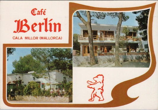 Spain Postcard: Cafe Berlin Cala Millor Mallorca Balearic Islands 1969  XT2742