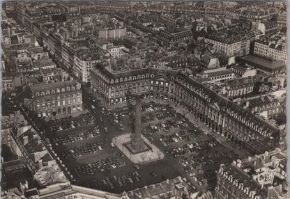 France Postcard: Paris Place Colonne Vendome Rue De La Paix Aerial RPPC XT2751