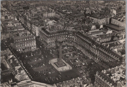France Postcard: Paris Place Colonne Vendome Rue De La Paix Aerial RPPC XT2751