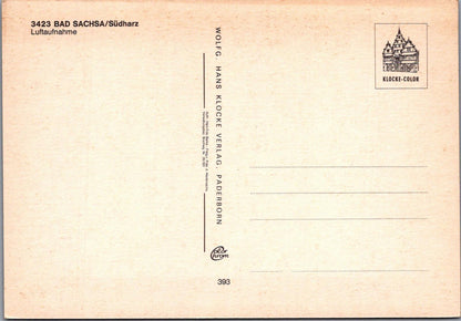 Germany Postcard: Bad Sachsa Sudharz Aerial Luftaufnahme 1970s Chrome XT2757
