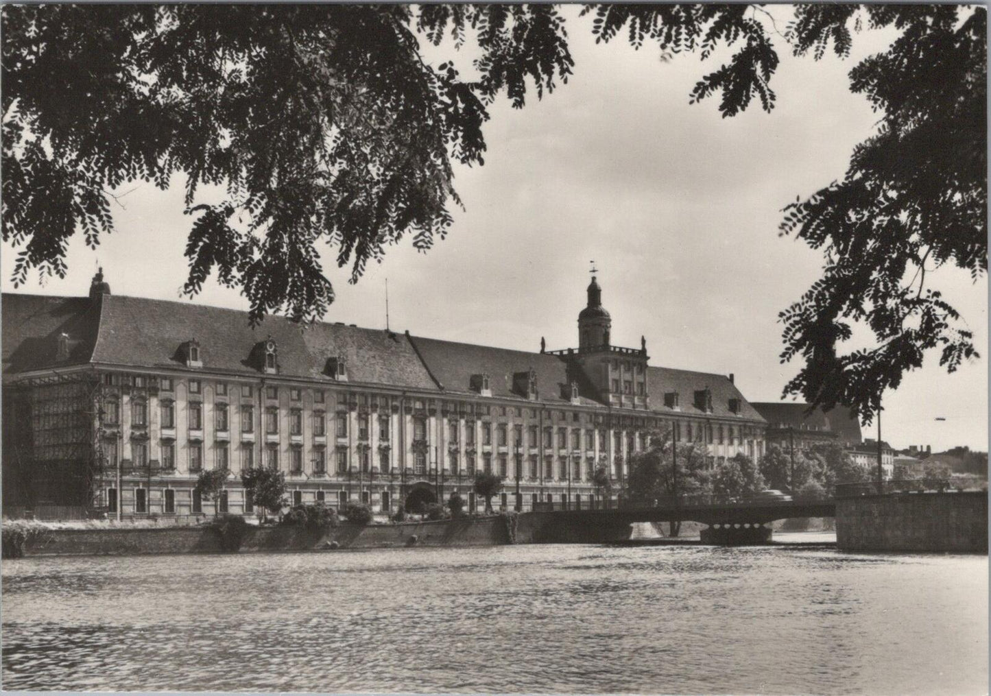Poland Postcard: Wroclaw Uniwersytet University Baroque Building Chrome XT2768