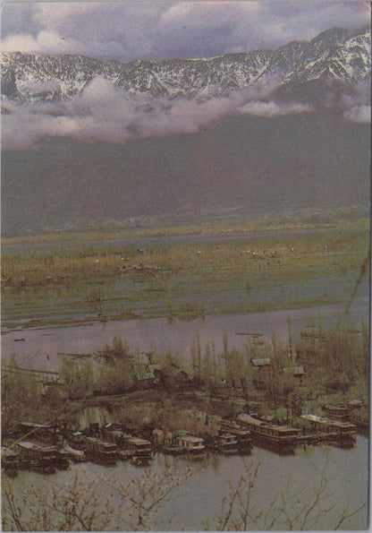 India Postcard: House Boats At Dal Lake Srinagar Kashmir Water View XT2770