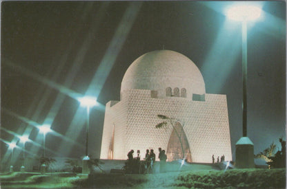 Pakistan Postcard: Karachi Mausoleum Quaid-E-Azam M A Jinnah Night Chrome XT2771
