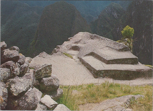 Peru Postcard: Machu Picchu Monolito Labrado Carved Rock Cusco Chrome XT2773