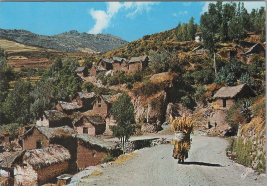 Peru Postcard: Cuzco Pisac Landscape Mountain Road Scenic Vista 1974 - XT2774