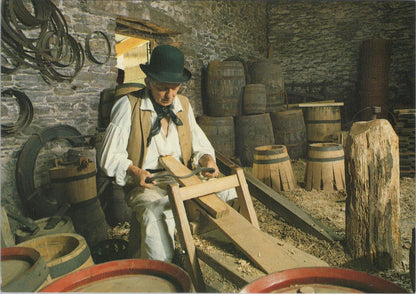 Devon Postcard: Morwellham Quay Open Air Museum Tavistock Cooper Workshop XT2783