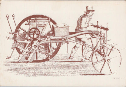 Suffolk Postcard: Garrett Son Corn Drill Victorian Farming Machinery XT2788