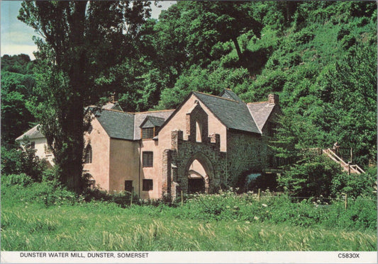 Somerset Postcard: Dunster Water Mill Historic Architecture Scenic Chrome XT2793