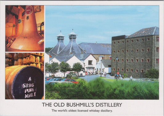 Antrim Postcard: Bushmills Whiskey Distillery Giants Causeway XT2795