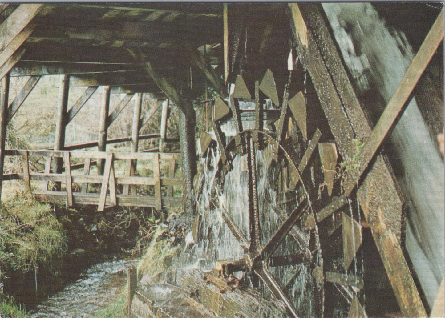 Devon Postcard: Finch Foundry Museum Sticklepath Water Wheel Chrome XT2801