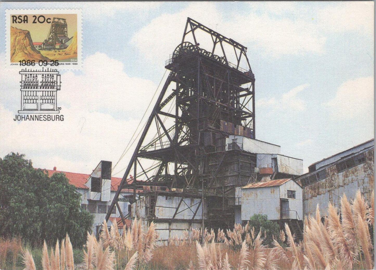 South Africa Postcard: Johannesburg Mining The Golden City 1986 - XT2805