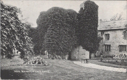 Cumbria Postcard - Wharton Hall Gate,  near Kirkby Stephen  XT608