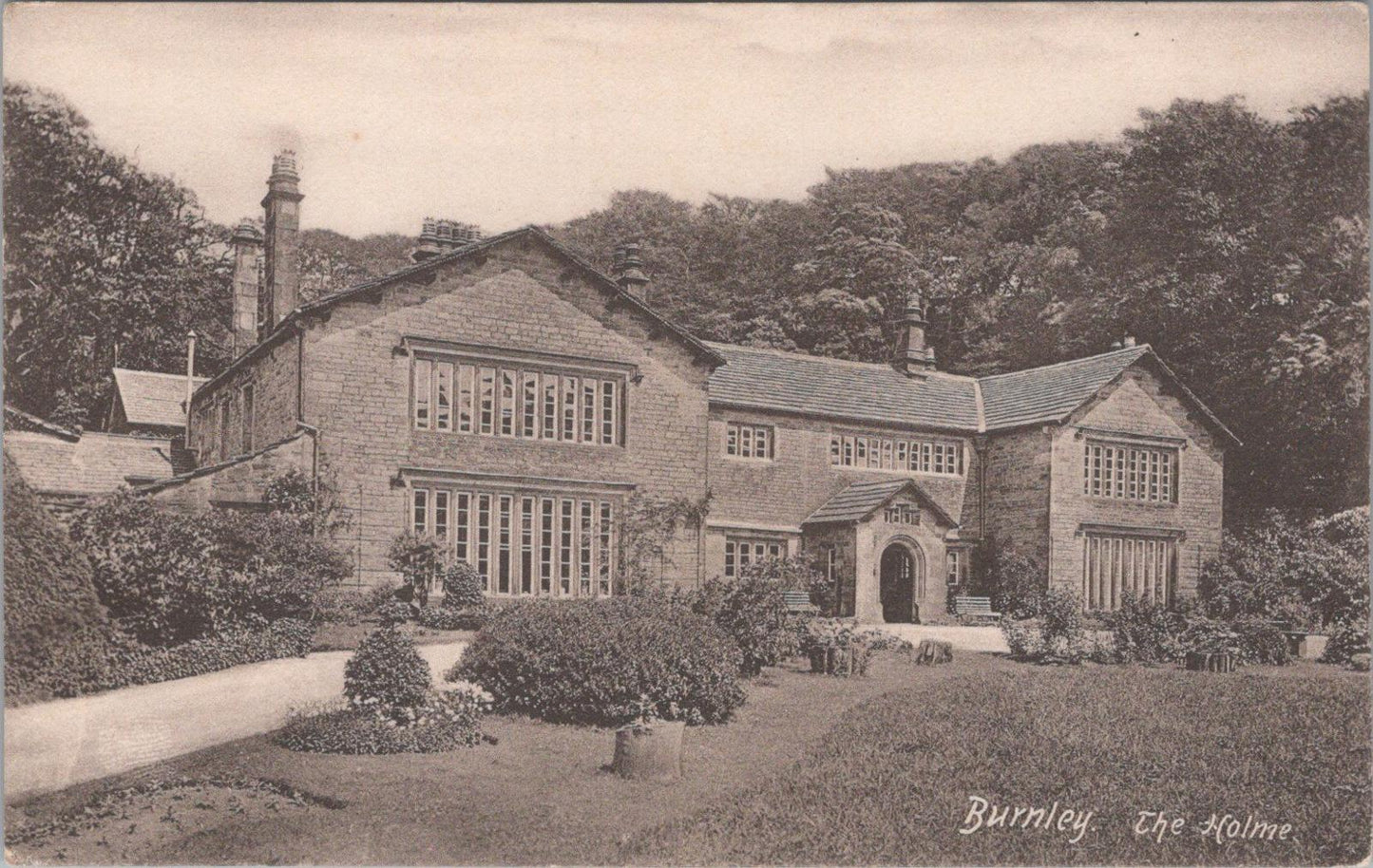 Lancashire Postcard - Burnley, The Holme, a Historic Manor House in Cliviger XT609