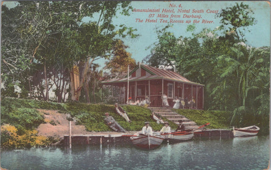 South Africa Postcard - Amanzimtoti Hotel Tea Rooms, near Durban   XT613