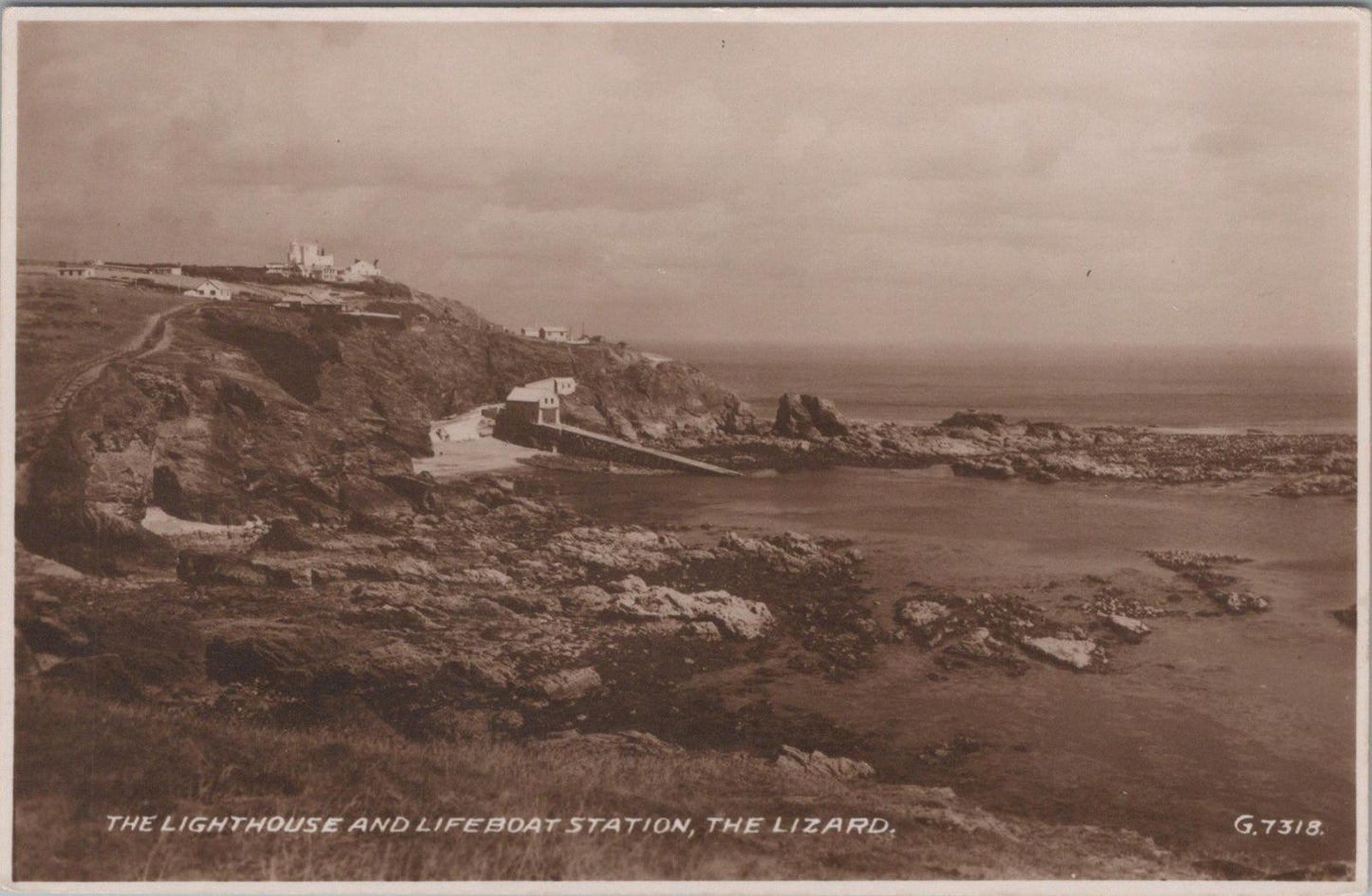 Cornwall Postcard - The Lighthouse and Lifeboat Station, The Lizard  XT615