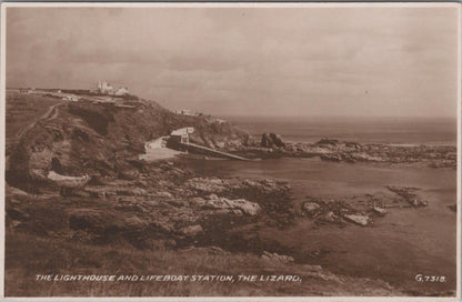 Cornwall Postcard - The Lighthouse and Lifeboat Station, The Lizard  XT615