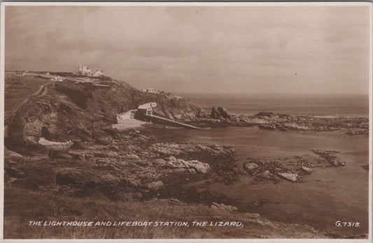 Cornwall Postcard - The Lighthouse and Lifeboat Station, The Lizard  XT615