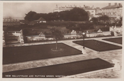 Somerset Postcard - New Balustrade and Putting Green, Weston-Super-Mare   XT621