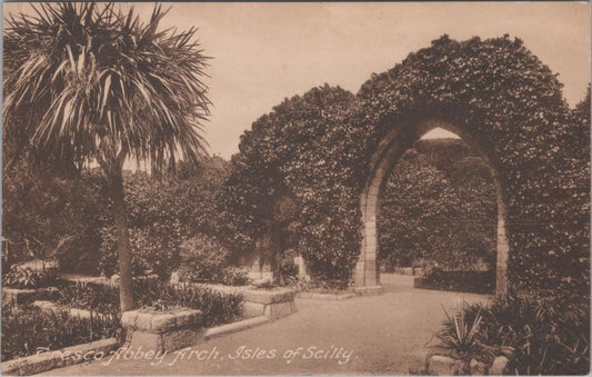 Cornwall Postcard - Tresco Abbey Arch, Isle of Scilly  XT643