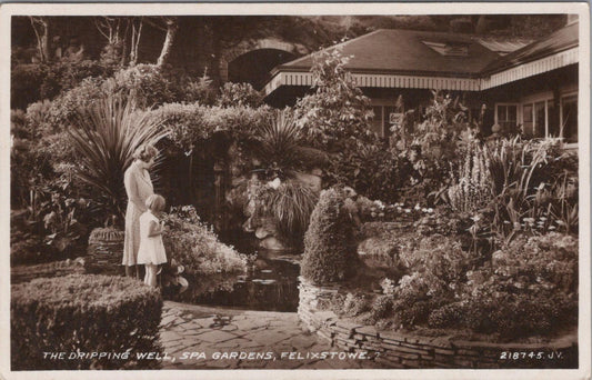 Suffolk Postcard - The Dripping Well, Spa Gardens, Felixstowe  XT696