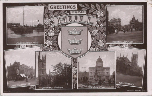 Yorkshire Postcard - Greetings From Hull   XT707