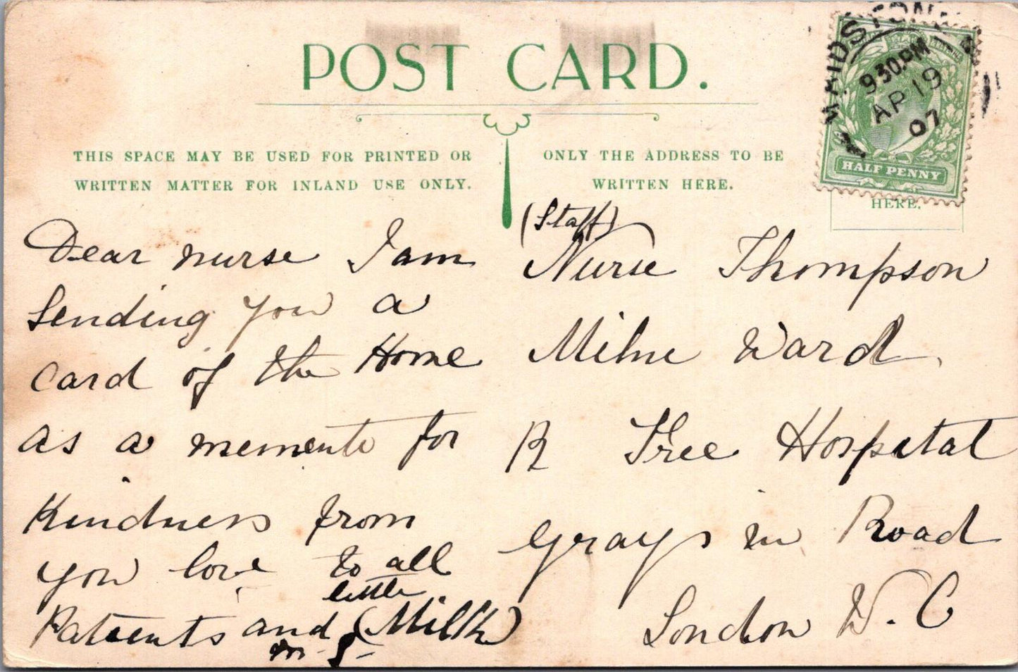 Kent Postcard - Otham Convalescent Home, near Maidstone XT709