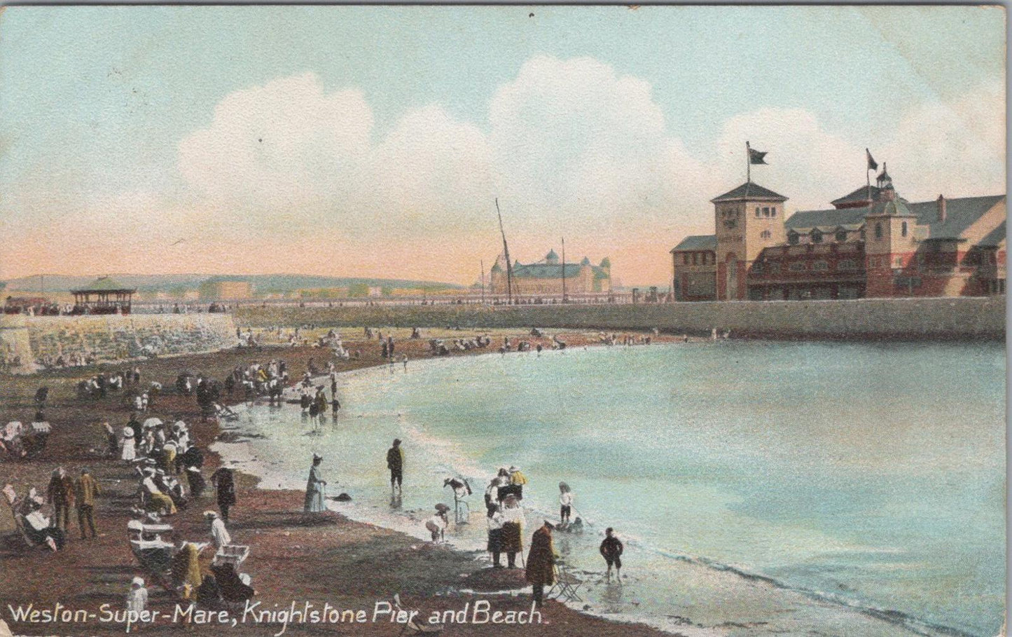Somerset Postcard - Weston-Super-Mare, Knightstone Pier and Beach  XT717