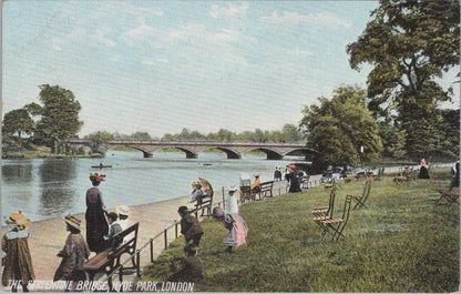 London Postcard - The Serpentine Bridge, Hyde Park  XT724