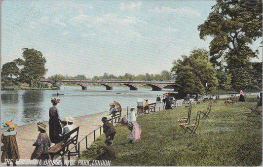 London Postcard - The Serpentine Bridge, Hyde Park  XT724