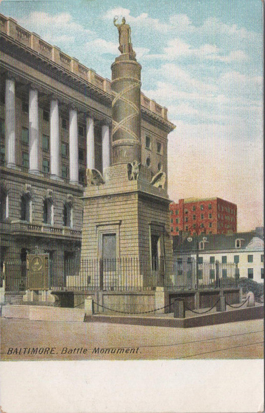 America Postcard - Battle Monument, Baltimore, Maryland  XT725