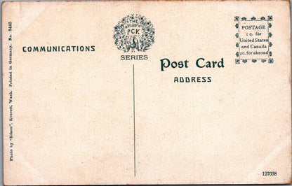 America Postcard - Fir Stump Cabin, Clark Park, Everett, Washington  XT738