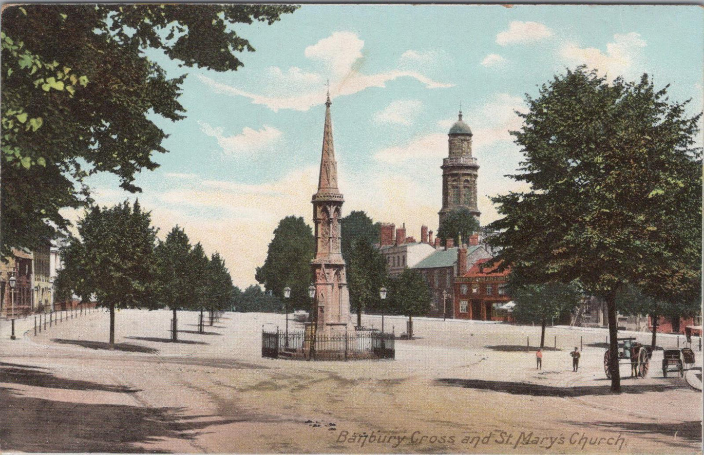 Oxfordshire Postcard - Banbury Cross and St Mary's Church  XT739