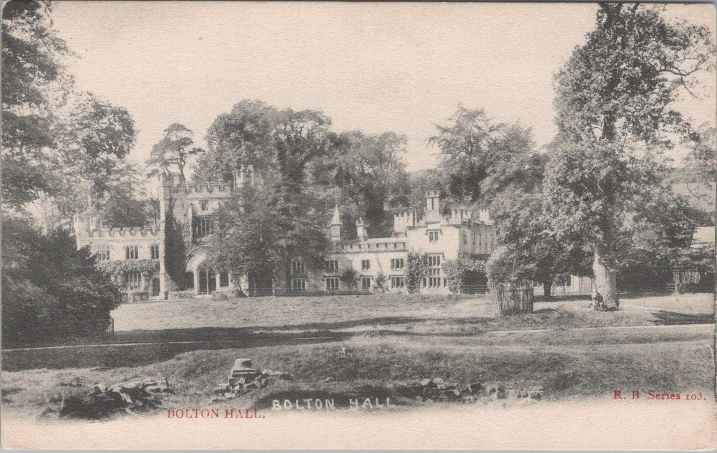 Yorkshire Postcard - Bolton Hall, near Preston-under-Scar in Wensleydale  XT744
