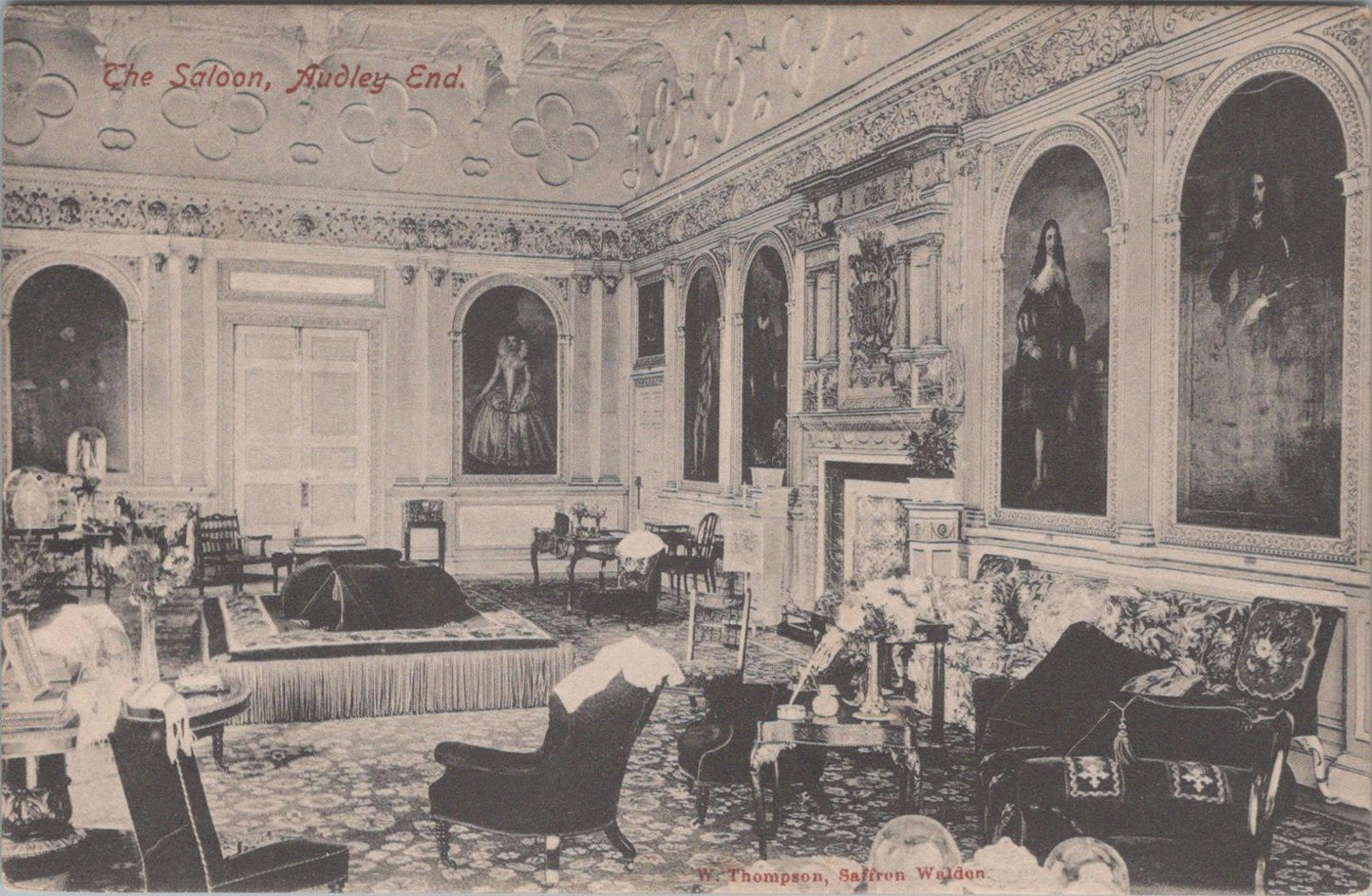 Essex Postcard - The Saloon,Audley End House,Jacobean Mansion, Saffron Walden XT748