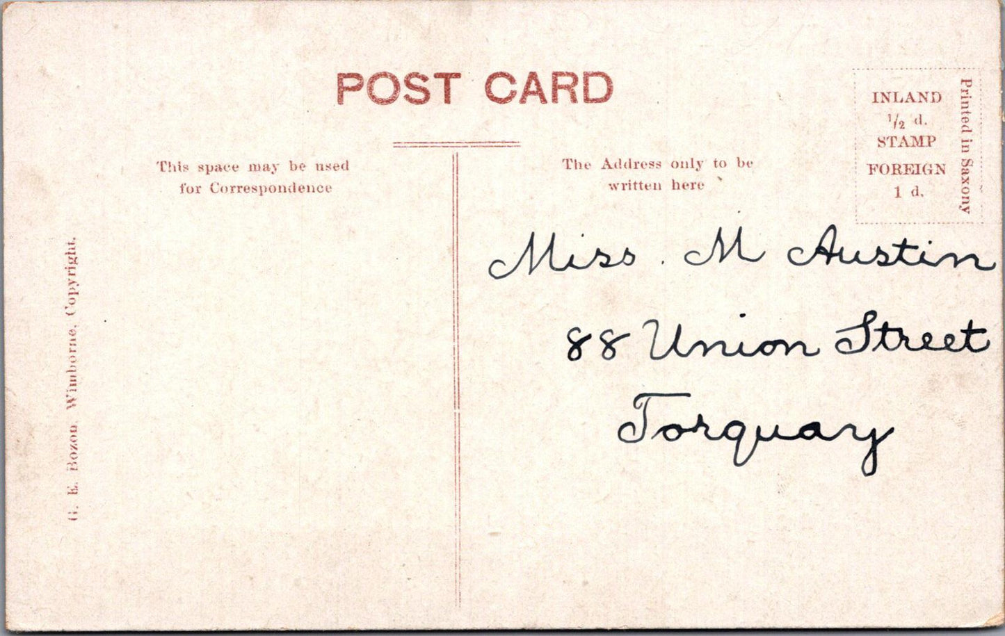 Dorset Postcard - The Grammar School, Wimborne  XT757