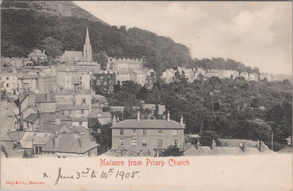 Worcestershire Postcard - Malvern From Priory Church   XT765